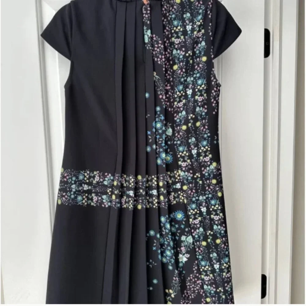 Ted Baker Abbew Unity Flag Print Tunic Dress in Black size 2 nwot - Picture 7 of 9